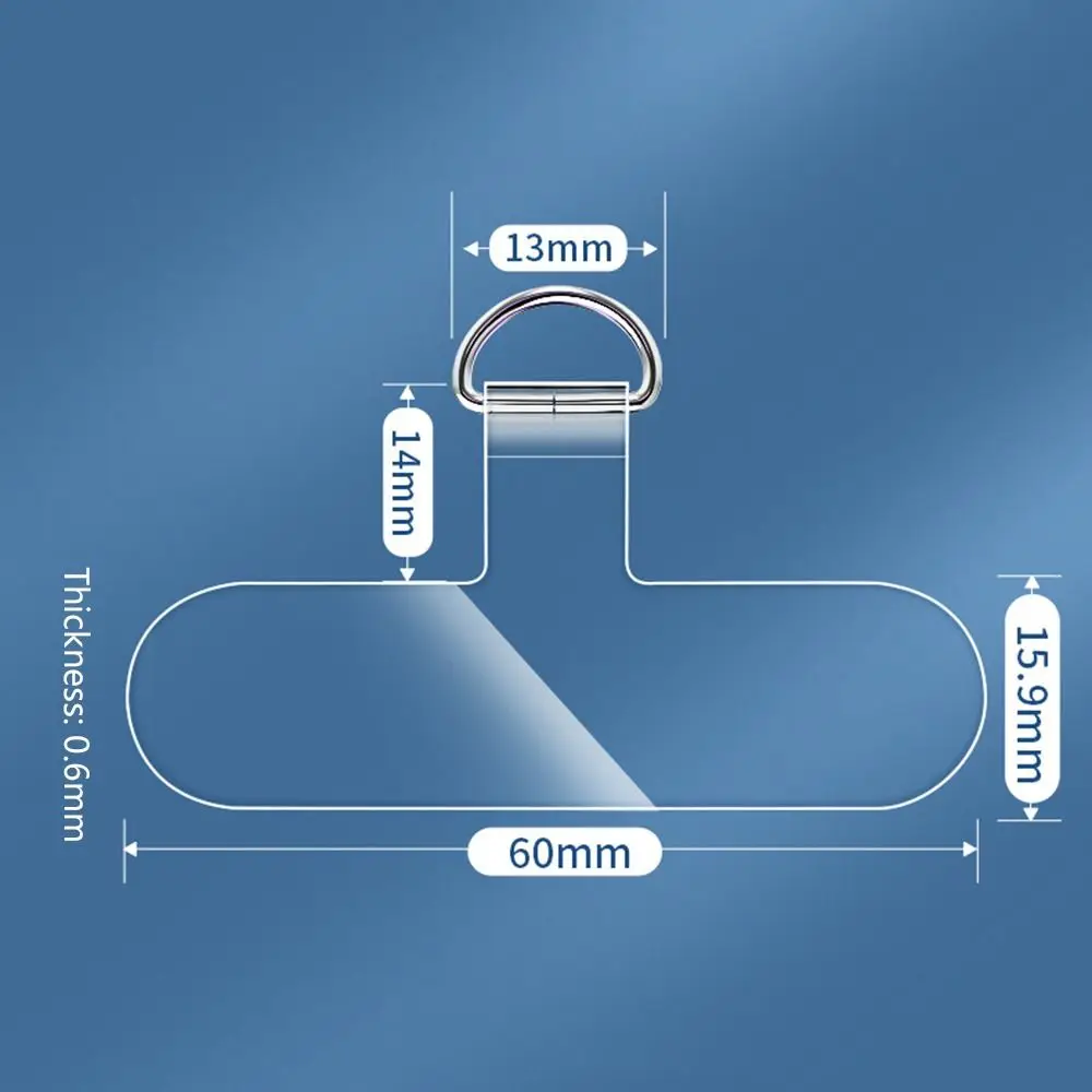 Универсальный прозрачный ремешок для телефона 6 шт. сменная прокладка из ТПУ