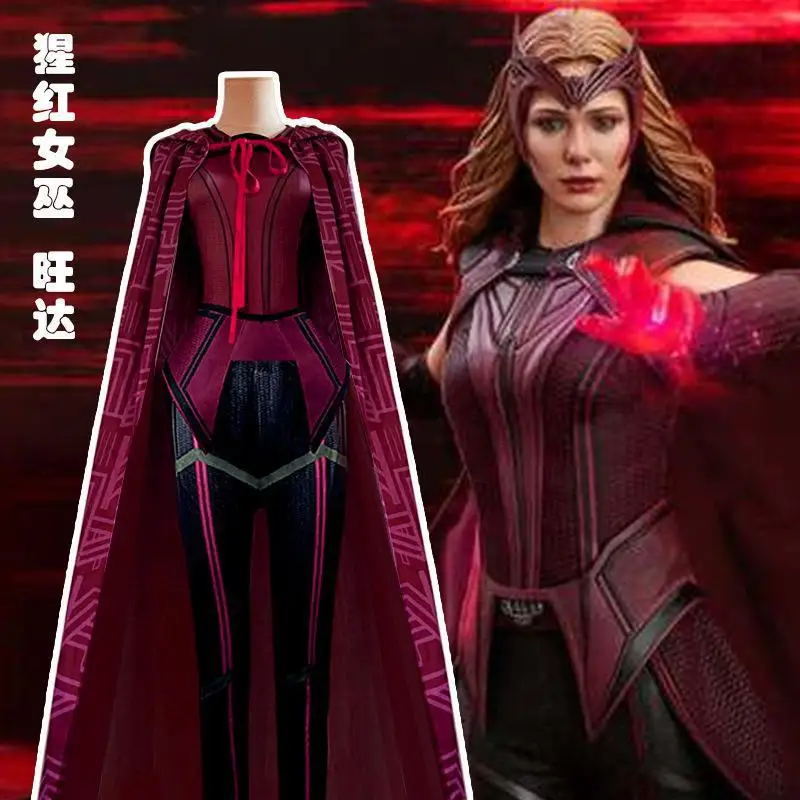 

Кино Wanda Vision Scarlet костюм ведьмы для косплея Vision Wanda Maximoff костюмы для косплея