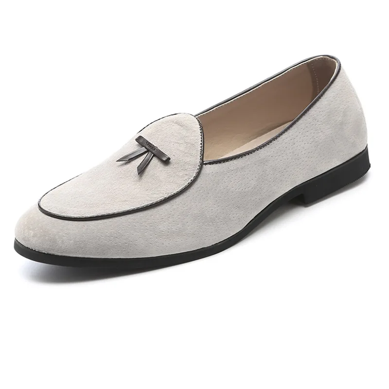 

Туфли мужские свадебные без застежек, лоферы, круглый носок, классические, деловые, размеры 38-47, белые, черные