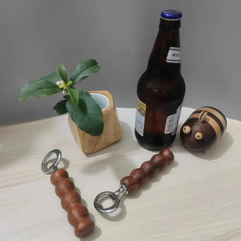Деревянная открывалка для бутылок пивных аксессуары коридора пива товары дома |