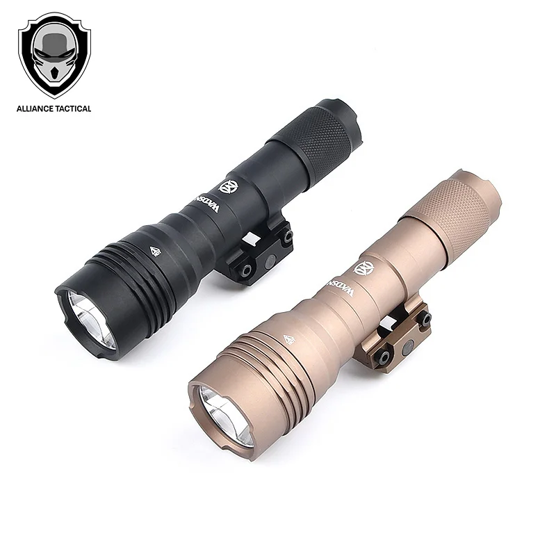 

Tactical Airsoft 900 Lumens RM2 HL-X Flashlight Fit 20mm Rail With Switch LED Strobe Powerful Hunting Rifle Weapon Scout Light