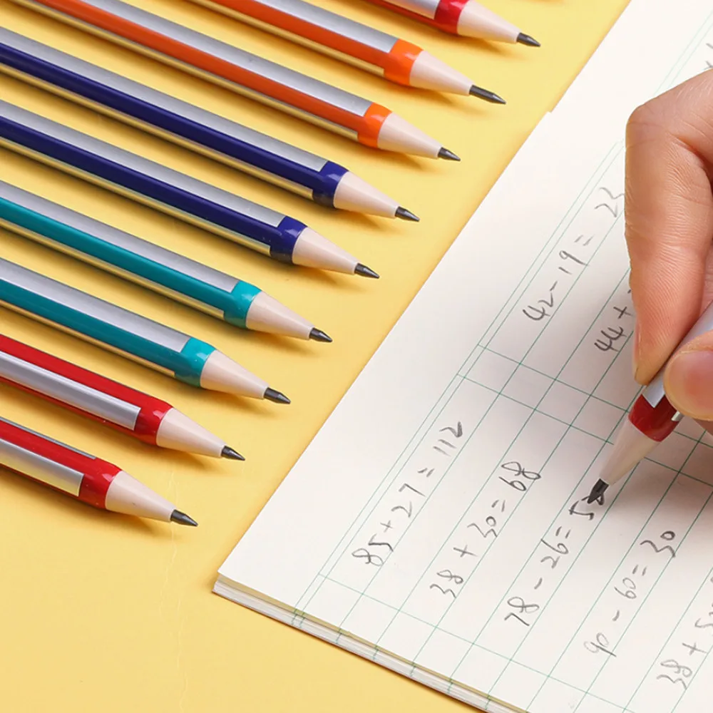 

2/4pcs 2.0mm ABS Mechanical Pencils with Sharpeners Student Writing Drawing Tools Replaceable Refills Pencils School Supplies