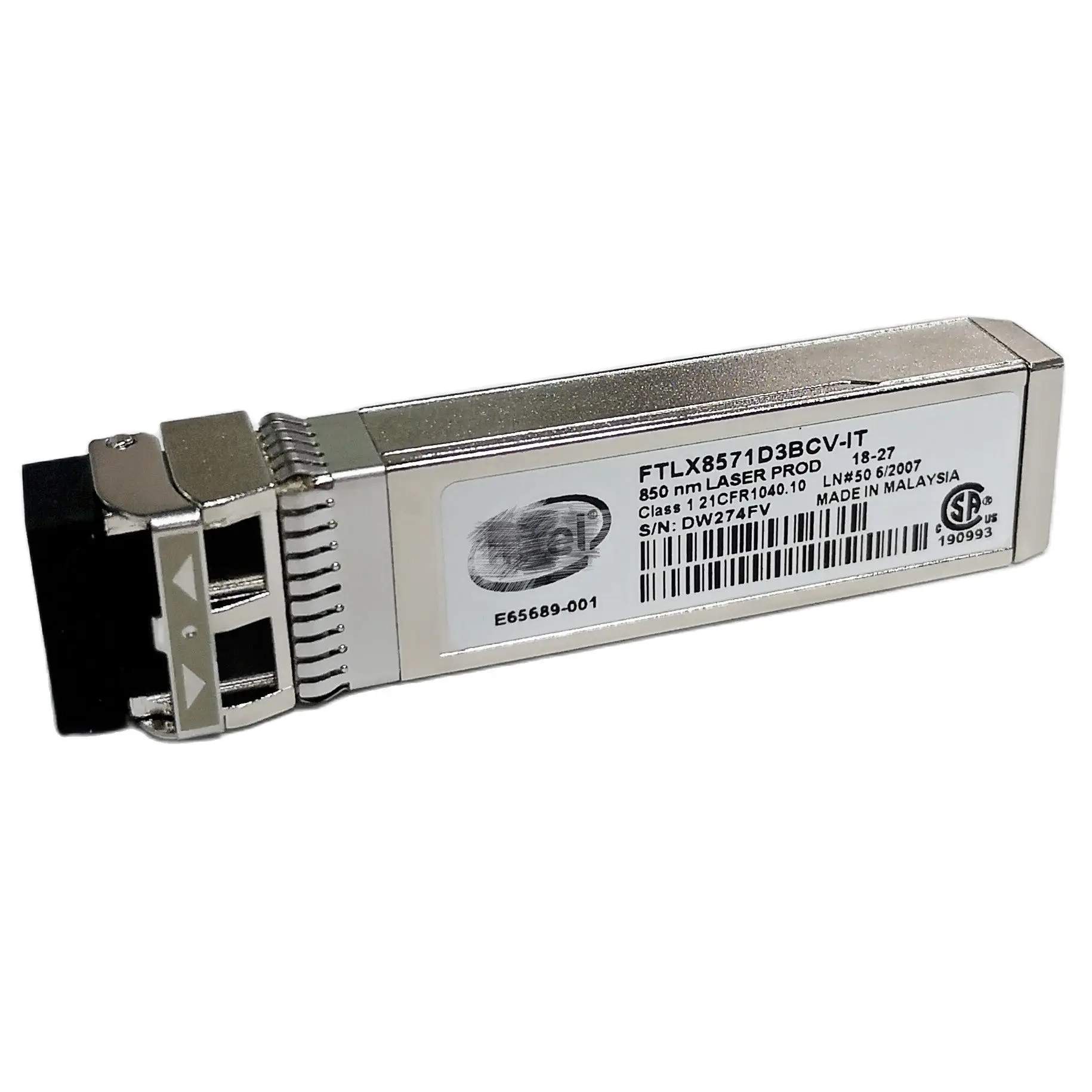 For Intel X520-DA2 FTLX8571D3BCVIT1 E10GSFPSR 10Gigabit Multimode Transceiver 850nm
