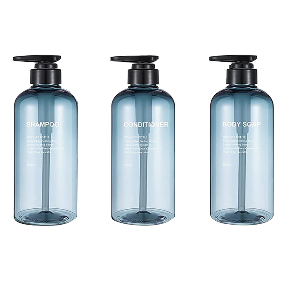 

3pcs Durable Reusable Shampoo Storage Bottles Lotion Containers for Bathroom Hotel Home