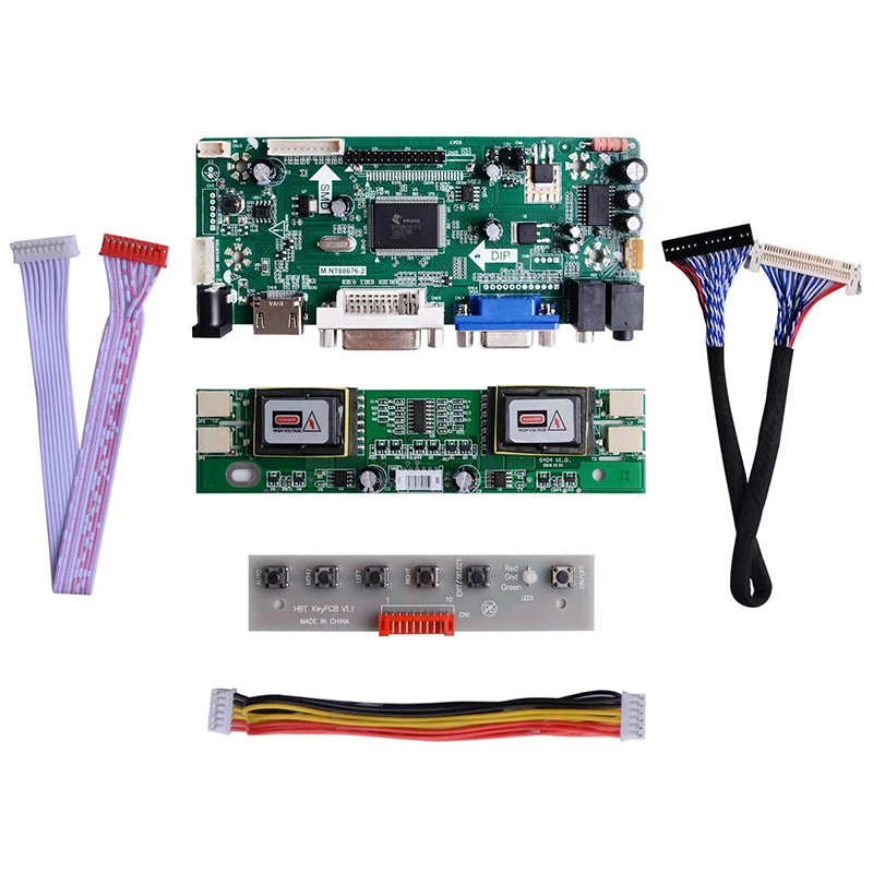 NT68676 HDMI VGA DVI Arcade Audio Input LCD Controller Driver Board For HSD190MEN4 M170EN06 17/19Inch 30Pin Panel аксессуар palmexx hdmi vga px hdmi vga