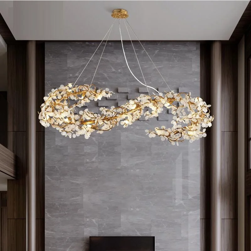 

Лампа S-образной формы, Современная хрустальная люстра в виде ветвей, освещение для гостиной, роскошное декоративное освещение для ресторана, отеля