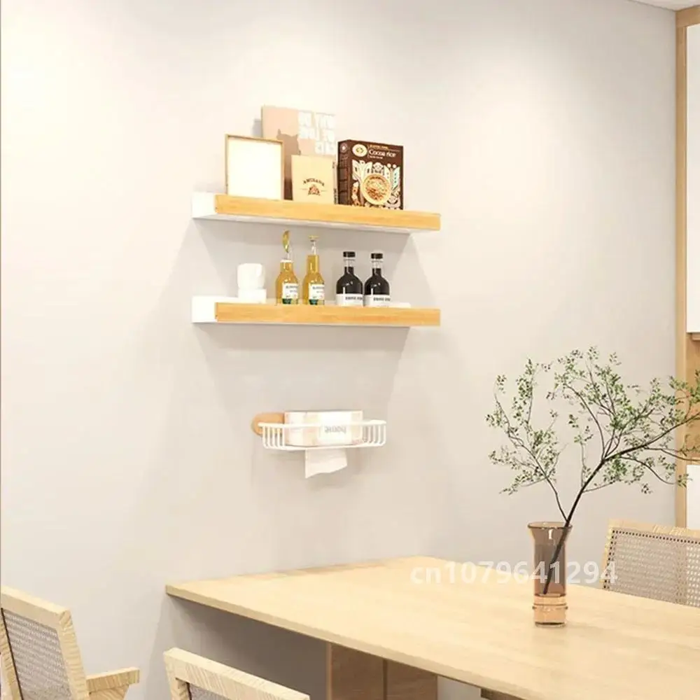 Деревянная настенная полка-держатель для ванны душа угловая полка хранения