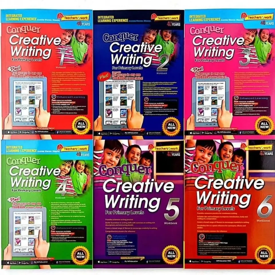 6 Pcs/Set Sap Couquer Creative Writing Book Grade 1-6 Children Learn Write Books Singapore Primary School Mathematics Textbook