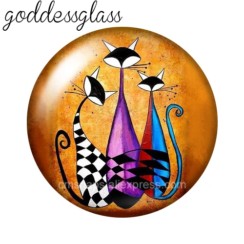 10 шт. круглые стеклянные кабошоны с плоской задней поверхностью 12/18/20/25 мм