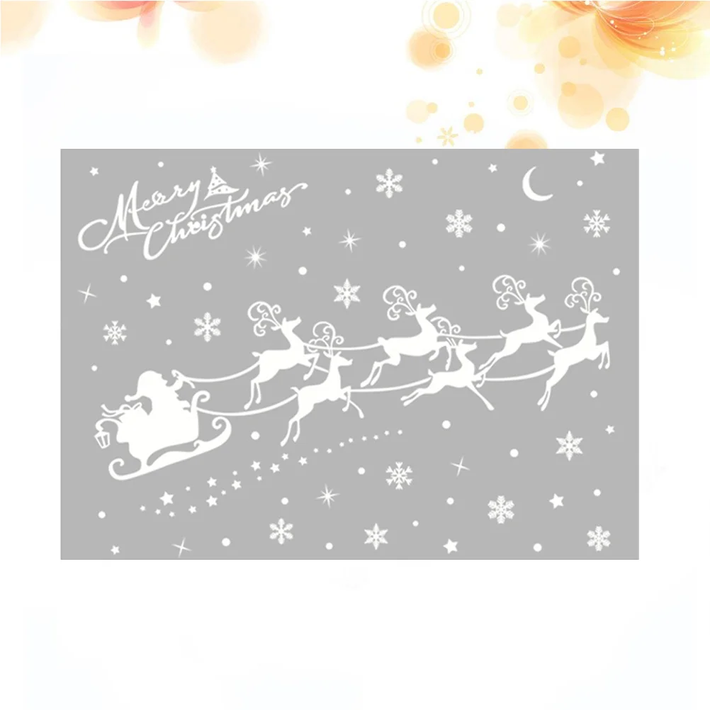 

2 Sets/4PCS Electrostatic Creative Santa Claus Stickers Window Stickers Wall Stickers for Room Home Decoration