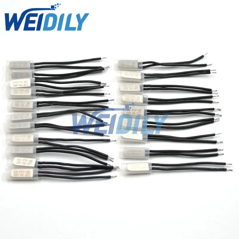 2 шт. термостат 10C-240C KSD9700 40C 45C 50C 55C 60C 65C биметаллический дисковый переключатель