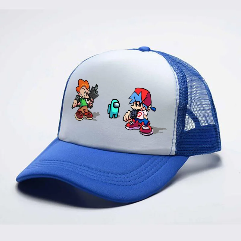 

New Cartoon Adjustable Hat Night Funkin Classic Baseball Cap Boys Girls Children Cotton Sun Hats Toddlers Outdoor Cute Sun Hats