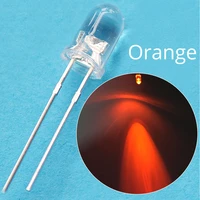 100pcs 5mm round orange amber super bright light emitting diodes led smd water clear light lamp 5000 6000mcd diy f5 5mm diode