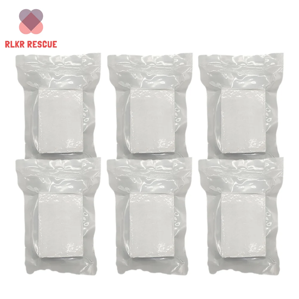 

RLKR RESCUE Compressed Sterile Gauze 4.5" x 4.1 Yards, White Cotton, Essential First Aid and Stop The Bleed Kit