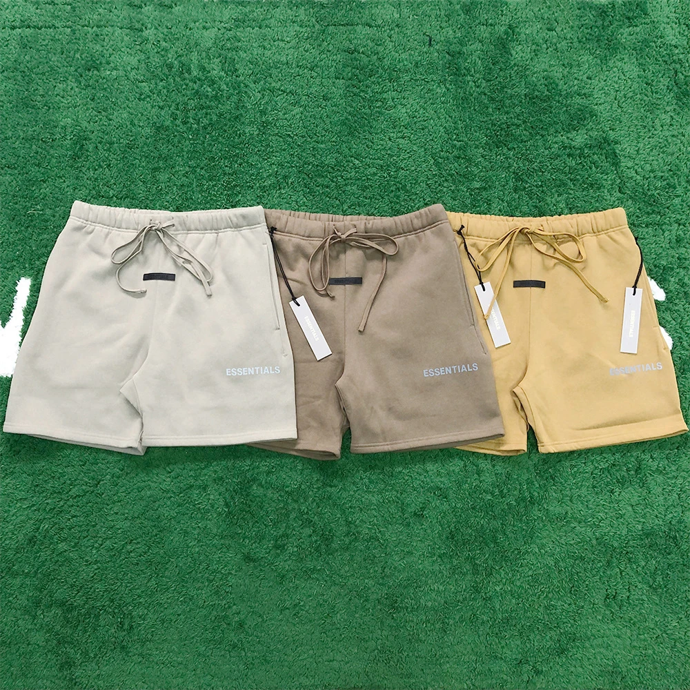 

Мужские Базовые летние куркумные шорты FW22, модный бренд, Джерри Лоренцо, 100% хлопок, светоотражающая надпись, хип-хоп, свободные, унисекс