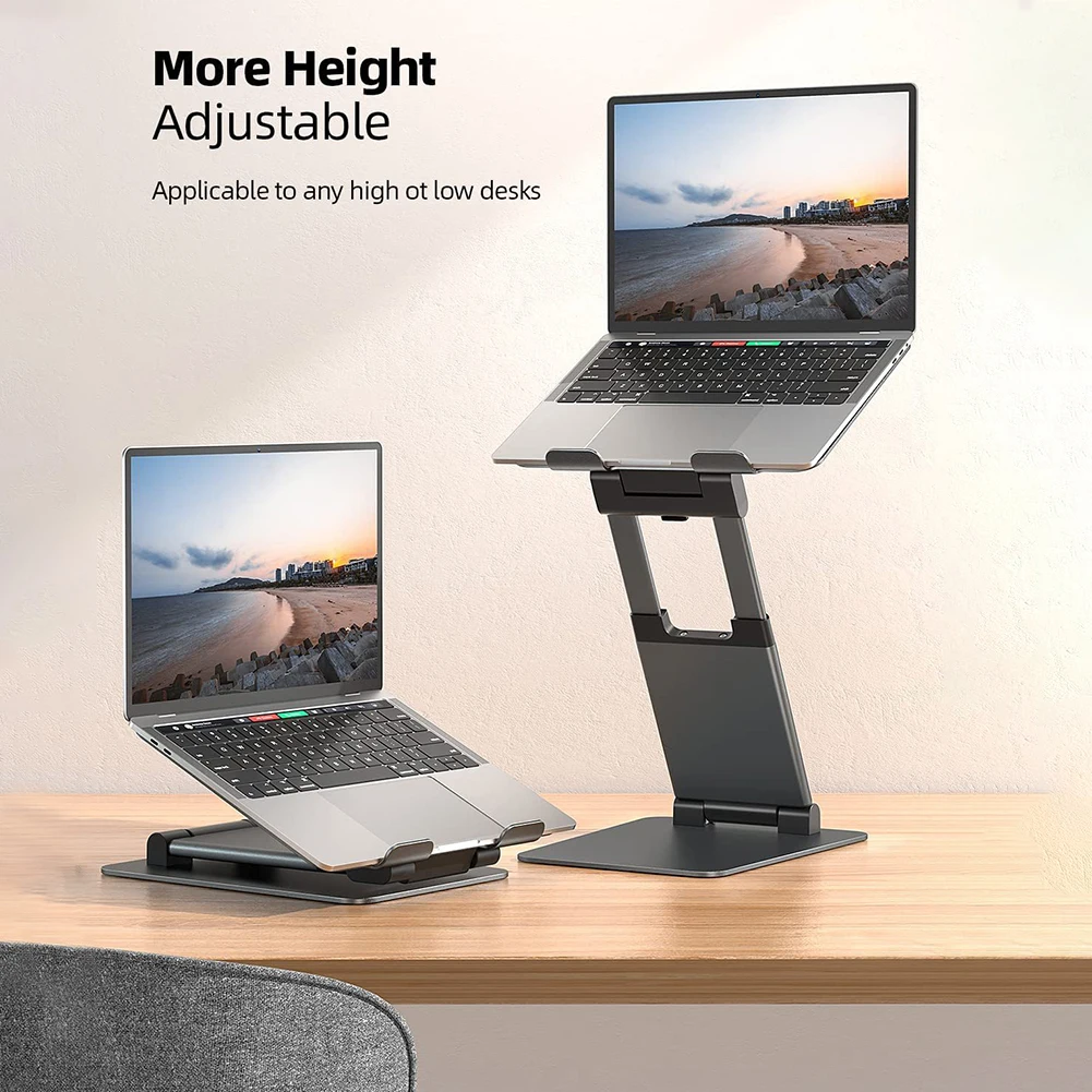 

Телескопическая Подставка для ноутбука из алюминиевого сплава, регулируемый эргономичный держатель для ноутбука 10-17 дюймов