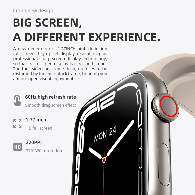 HW37 Smartwatch Series 7 Smart Watch Dial Call Waterproof Countdown Blood glucose measurement Fitness Band PK HW22plus W26 IWO13