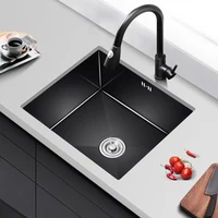 Small Kitchen Sink Stainless Steel Drainboard Black Kitchen Faucet Undermount Washing Sink Accessories Cocina Kitchen Fixture