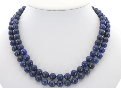 

WUBIANLU New 8mm Natural Stone Agates Rubys Crystal Jades Bead Necklace 32"
