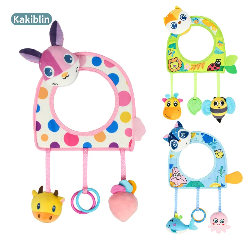 

Baby Car Mirror Rear Facing Crash tested And Shatter Resistant In Car Safety With Sensory Discovery Rattle Toy Skill Development