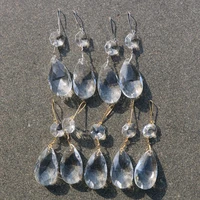 20pcs chandelier crystals prism clear teardrop crystal chandelier pendants parts beads hanging crystals for chandeliers