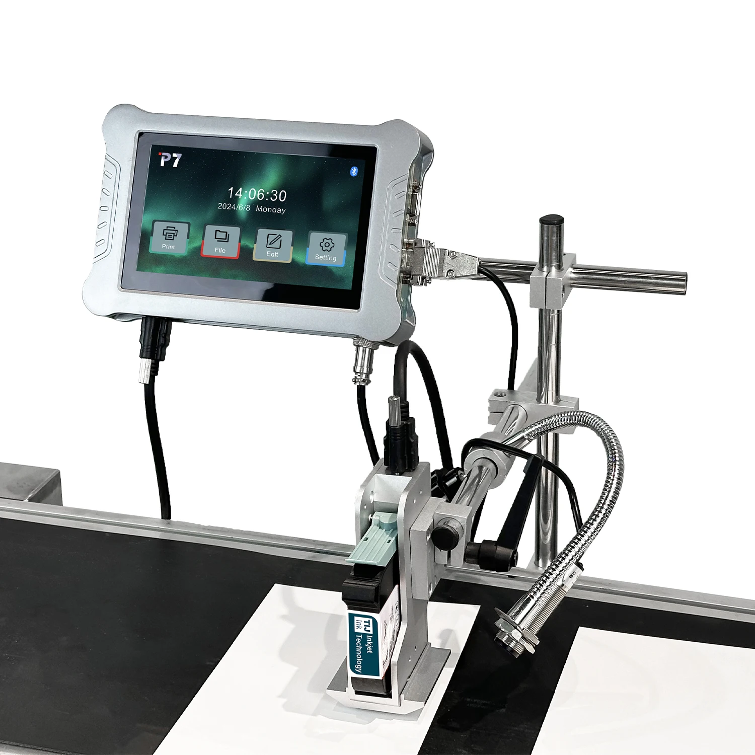 Высокоскоростной принтер этикеток Phezer P7 12 7/25 4 мм TIJ QR Bar код партии дата номер