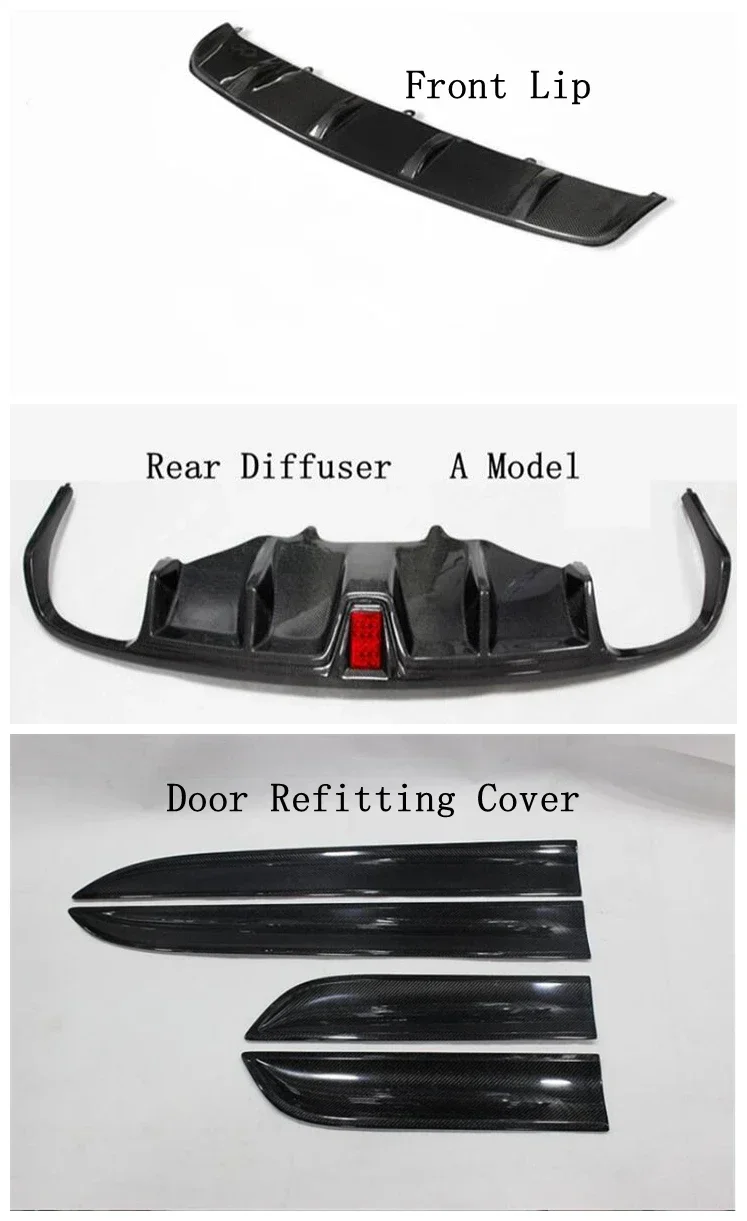 Новинка! Передняя губа заднего диффузора из углеродного волокна для Porsche Macan 2014 2015