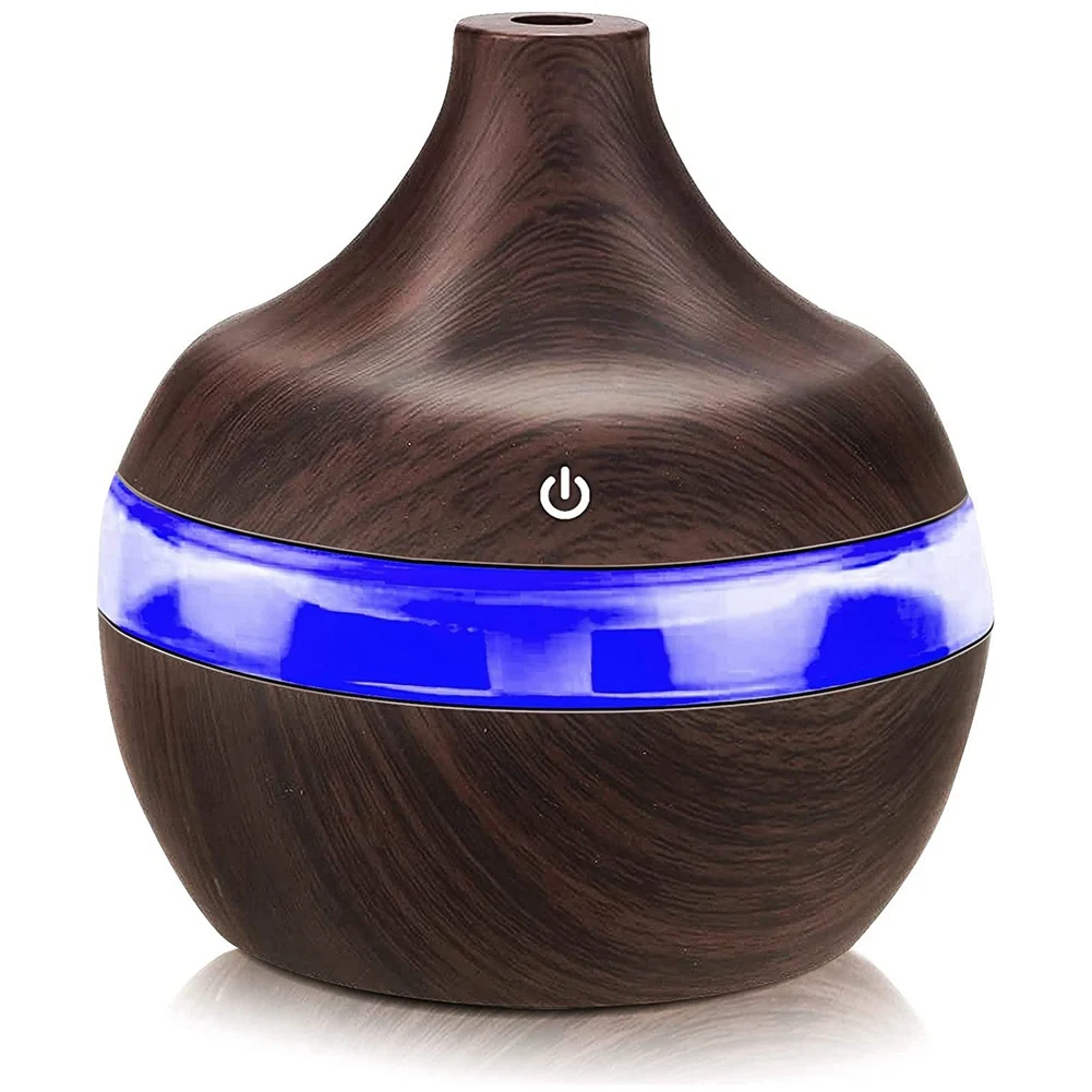 

Ultrasonic Humidifier Mini Diffuser 300ML Aromatherapy Air Freshener, Automatic LED Lights 7 Colors Essential Oils