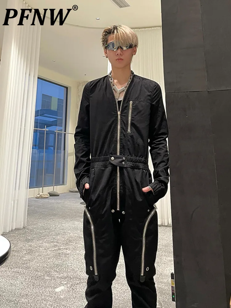 

Комбинезон на молнии, с карманами, из хлопка