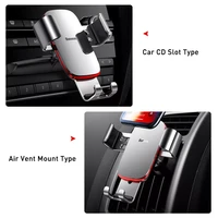 car phone holder for car air vent cd slot mount phone holder stand for iphone metal gravity mobile phone holder