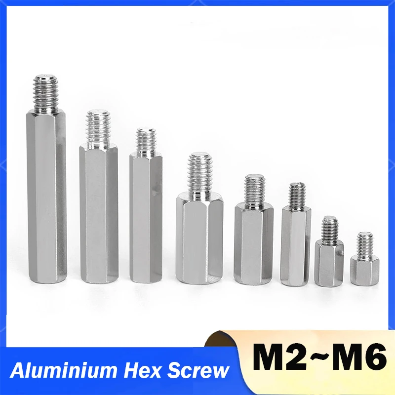 

M2 M2.5 M3 M4 M5 M6 Алюминиевая стойка Мужская Женская Шестигранная доска Расстояние Винт Колонка Стойки Проставки Болт Опора печатной платы с одной головкой