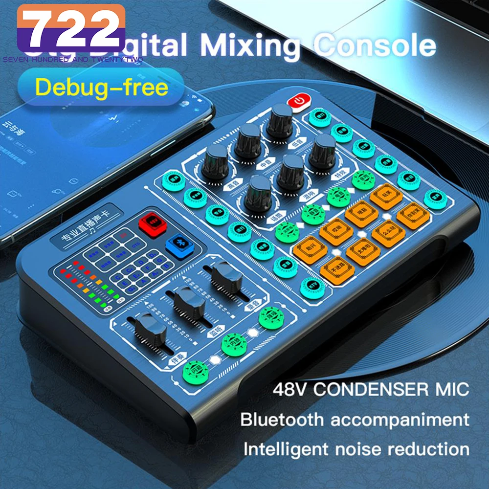 

M6 Condenser Microphone Sound Card Set Professional Audio BM800 Mic Studio for Karaoke Podcast Recording Live Streaming PK V8