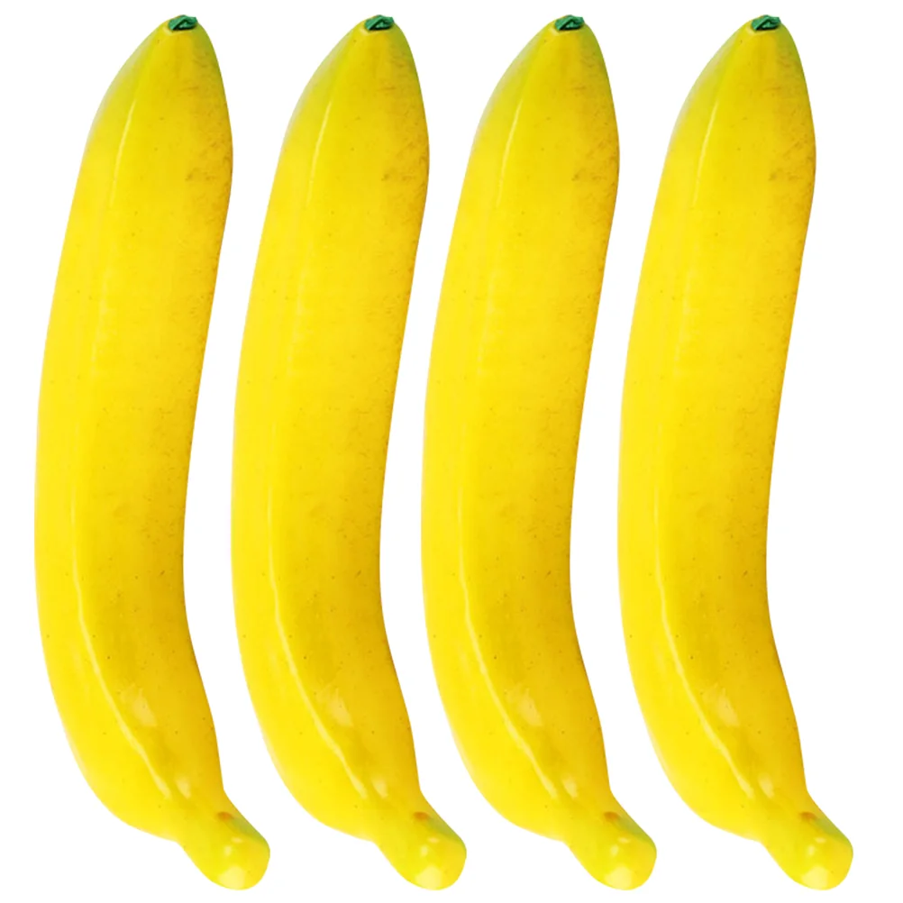 

4 Pcs Fake Vegetable Lifelike Bananas Still Paintings Home Decoration Fruits Household
