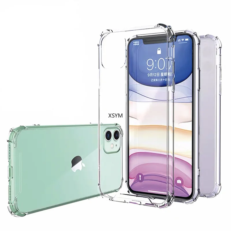 

Suitable for Apple 12 Mobile Phone Shell Four-corner Anti-fall Airbag IPhone13 Protective Sleeve Transparent Silicone Soft Shell