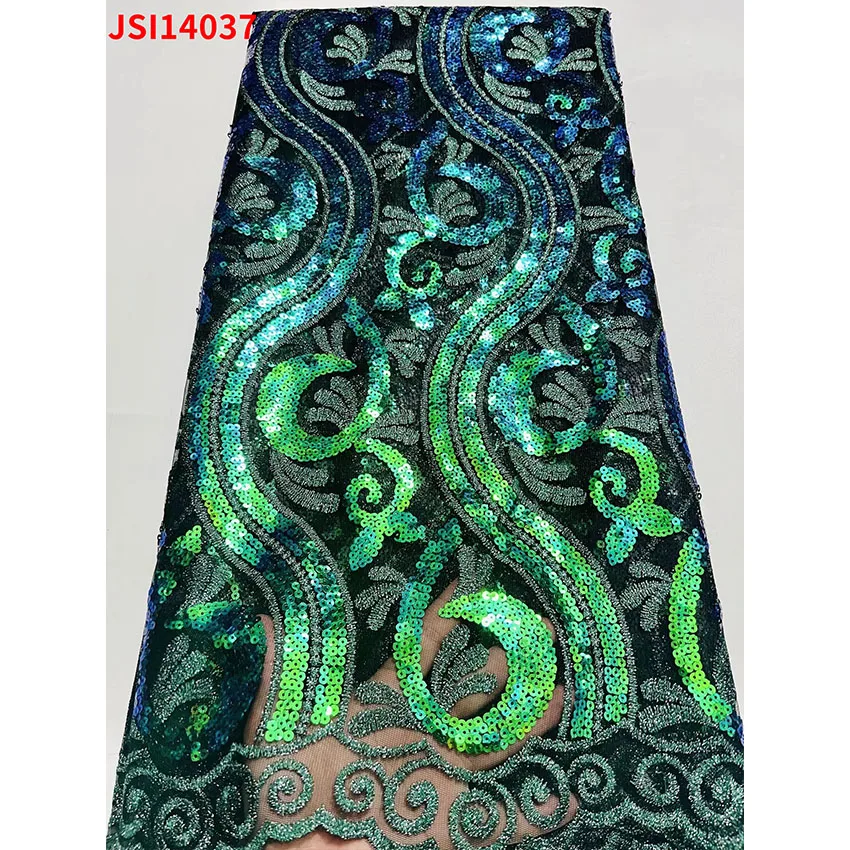 

Яркая французская сетчатая блестящая свадебная ткань, великолепное нигерийское Тюлевое платье для вечерние JSI14037