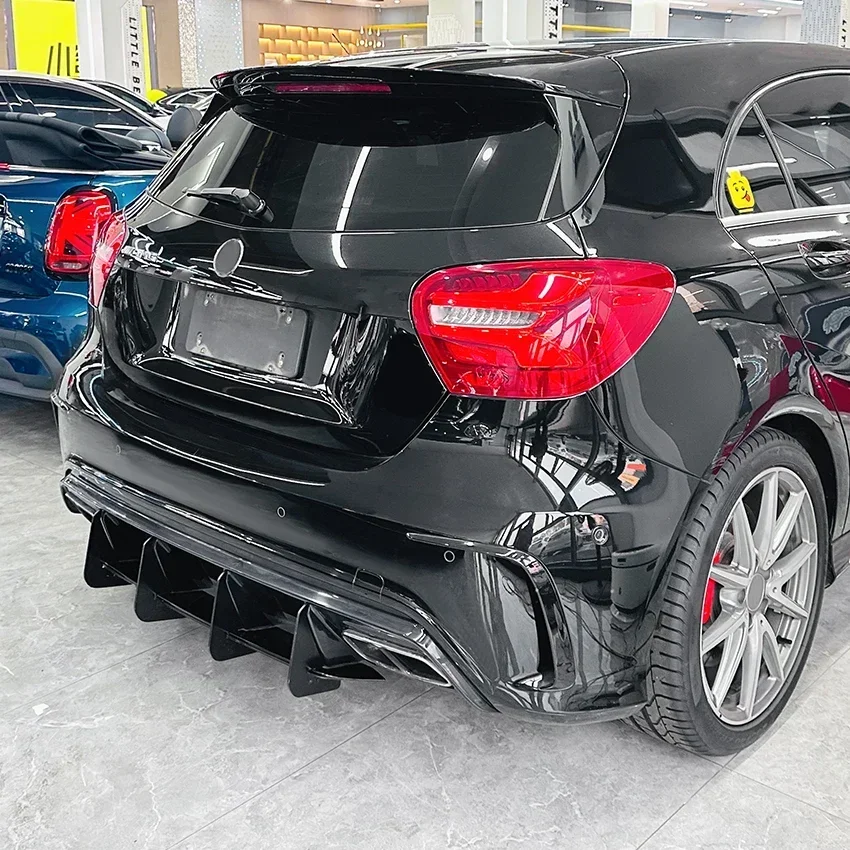 Для Mercedes Benz A-Class W176 A45 AMG 2013-2018 задний бампер диффузор спойлер сплиттер защита