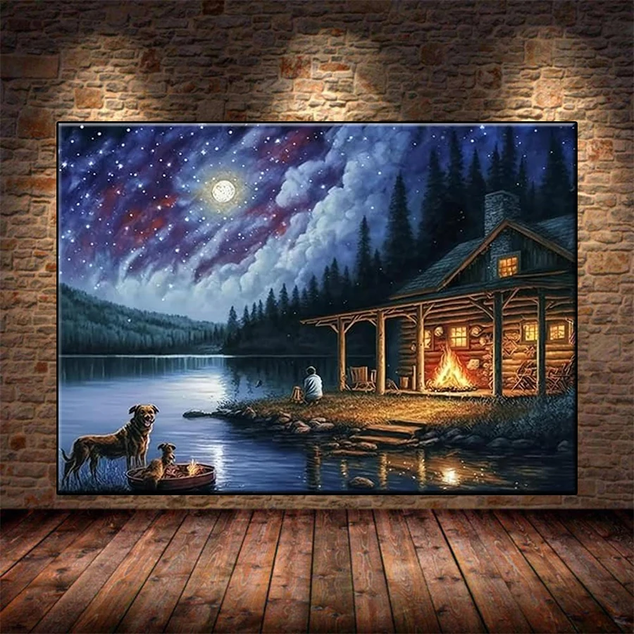 Фото 5D DIY открытый сельский деревянный дом пейзаж Алмазная вышивка набор для рисования новая мозаика искусство украшение для взрослых подарок №1