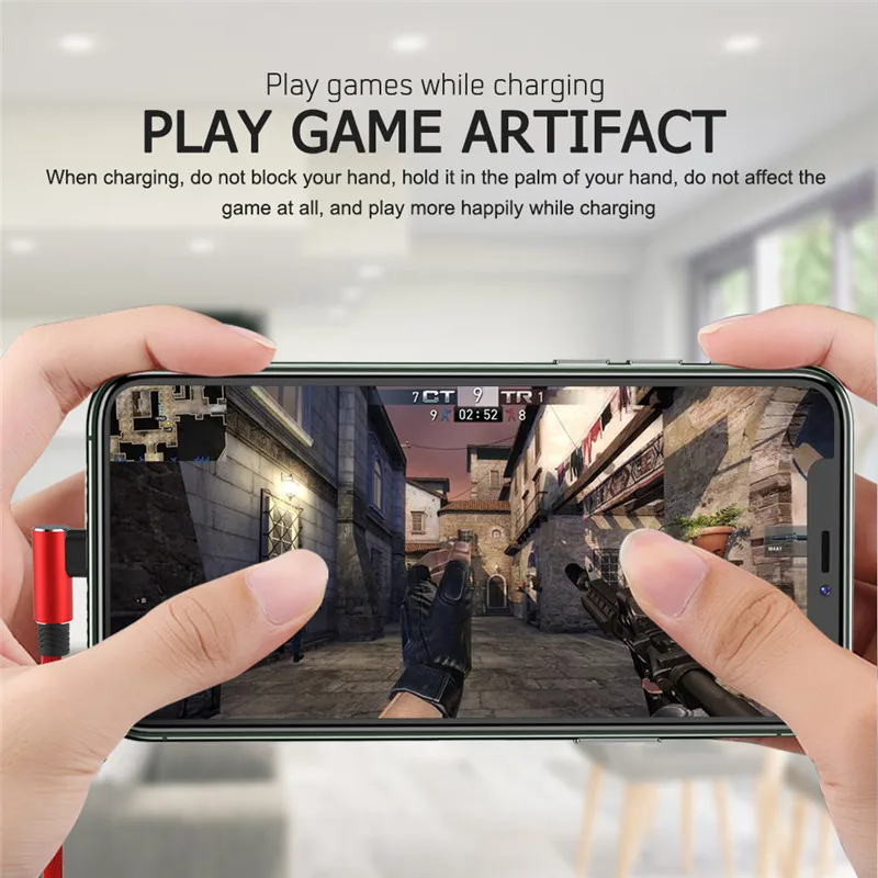 USB-кабель для быстрой зарядки 90 градусов 3 м