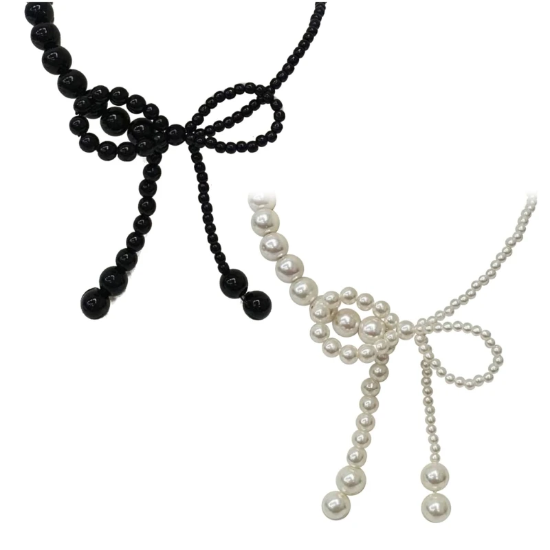 

Exaggerated Pendant Necklace Clavicle Chain Female Simulated Pearls Jewelry