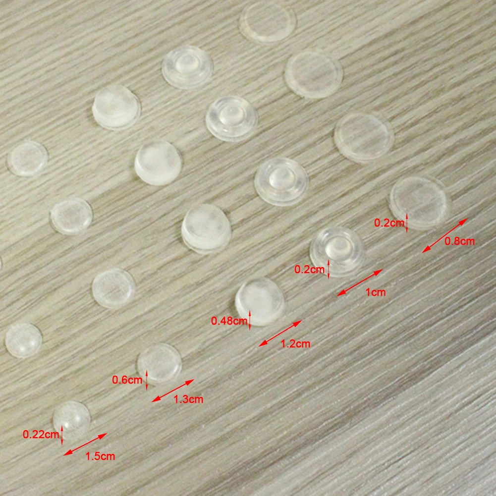 80Pcs Hot Sale Self Adhesive Round Silicone Rubber Bumpers Soft Transparent Anti Slip Shock Absorber Feet Pads Damper images - 6