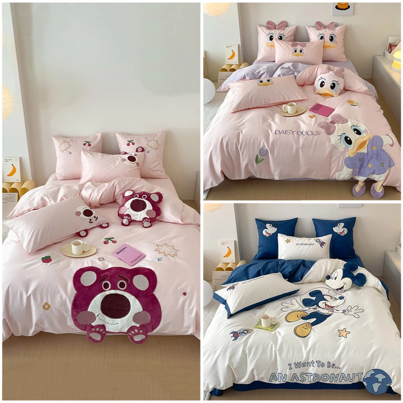 Комплект постельного белья из хлопка Disney с рисунком маргаритки Микки лотсо