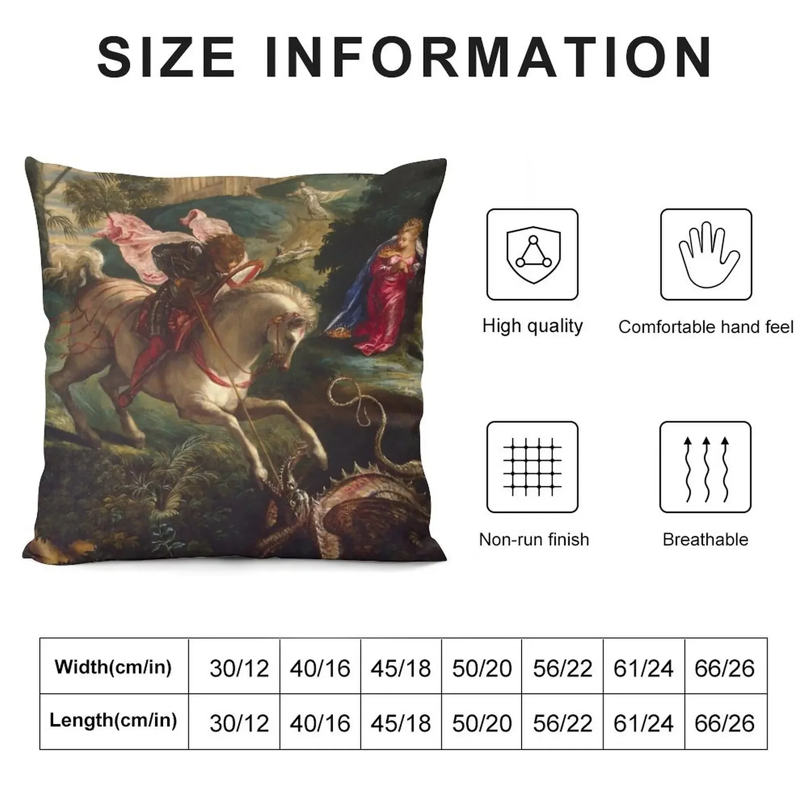 Tintoretto (Jacopo Robusti) Подушка Saint George Чехол для дивана Наволочки кровати Наволочка