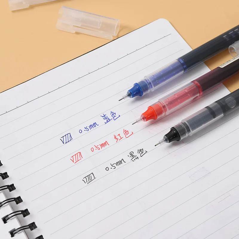 

1pc fast dry Liquid ball pen student exam gel pen 0.5 needle quick-drying ball pen student office pen 3colors