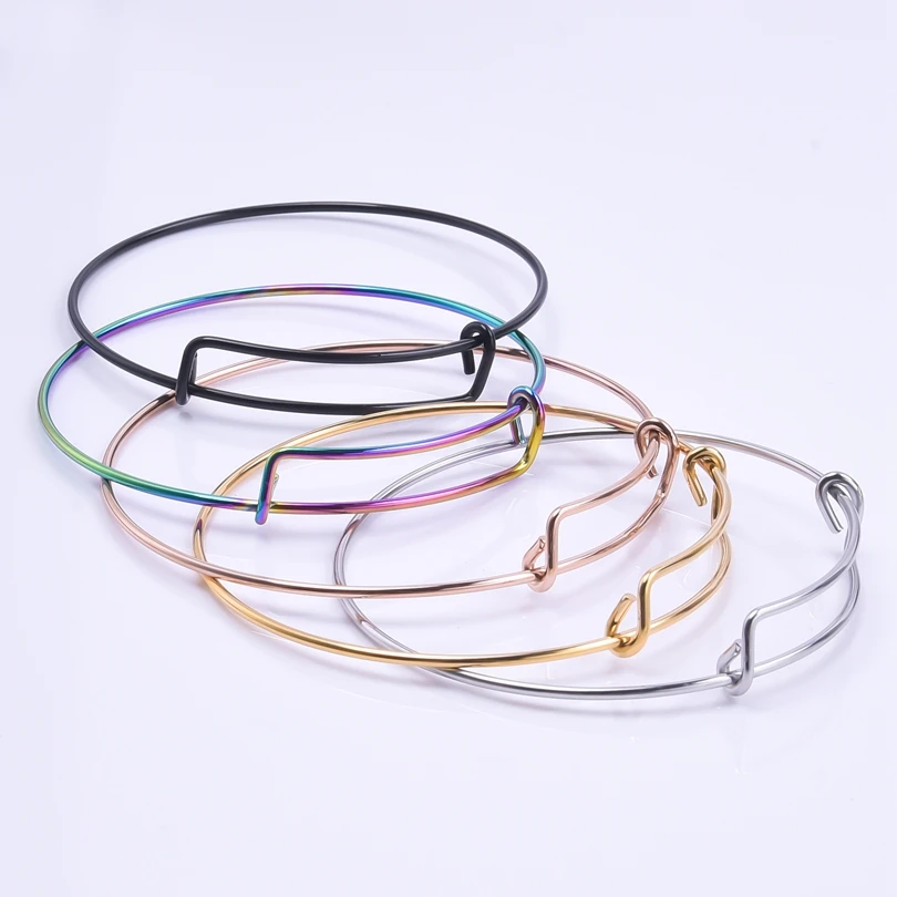 

Stainless Steel Adjustable Bracelet For Women Accessories Simple Femme Bracelet Bangles diy Fashion Jewelry Component