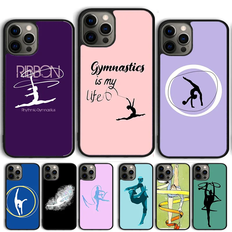 Ленточный гимнастический чехол для телефона iPhone 14 13 12 Mini X XR XS Max Apple 11 Pro 5 6S 8 7 Plus SE2020