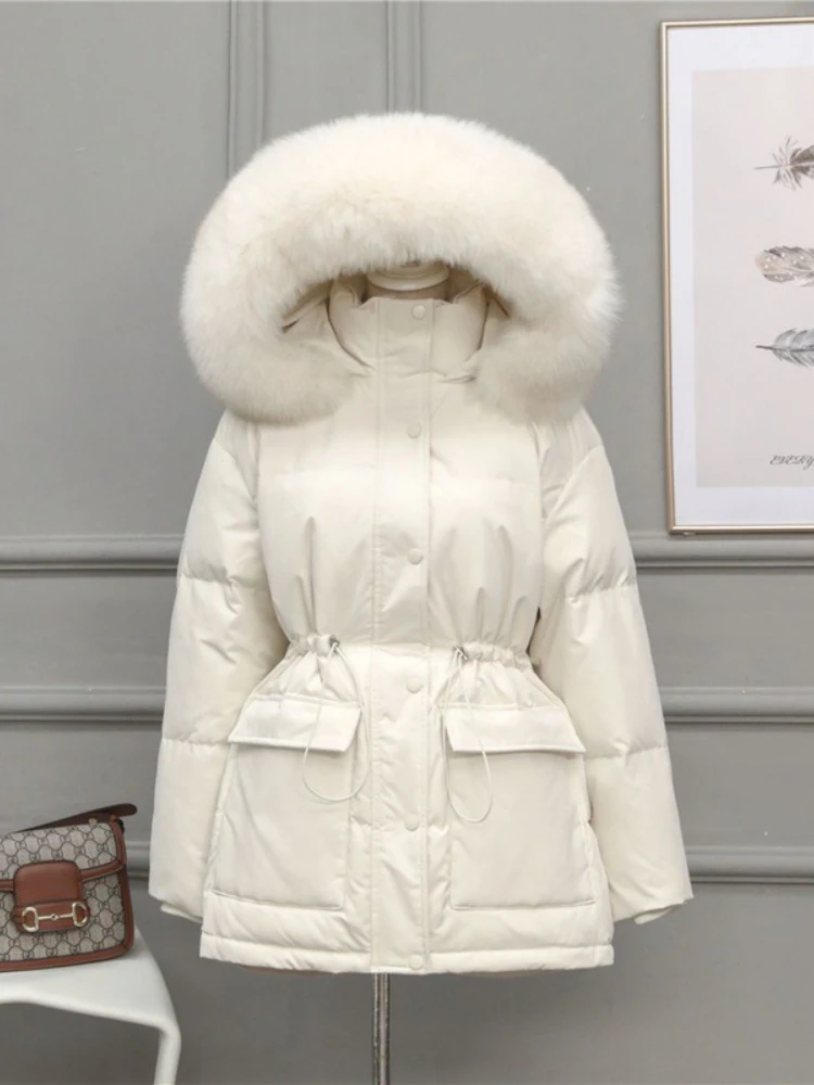 Women's Winter Jacket Thick Warm Parka Hooded Casual Oversize Fur Collor Cotton Padded Parkas for Women Outwear Female 2023