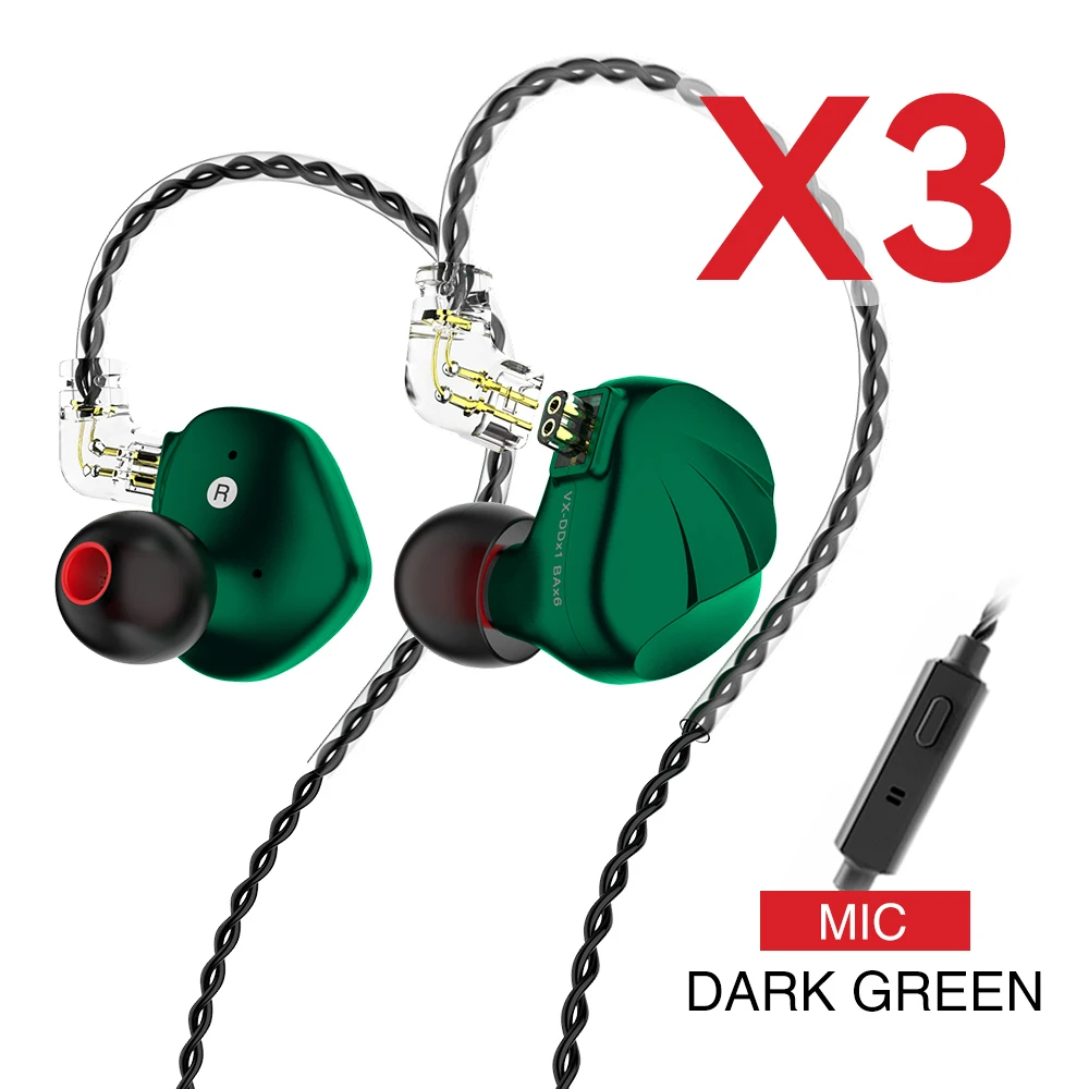 

Новинка, гибридные металлические наушники-вкладыши TRN VX 6BA + 1DD, IEM Hi-Fi DJ монитор, спортивные наушники для бега, наушники-вкладыши, гарнитура, головной убор