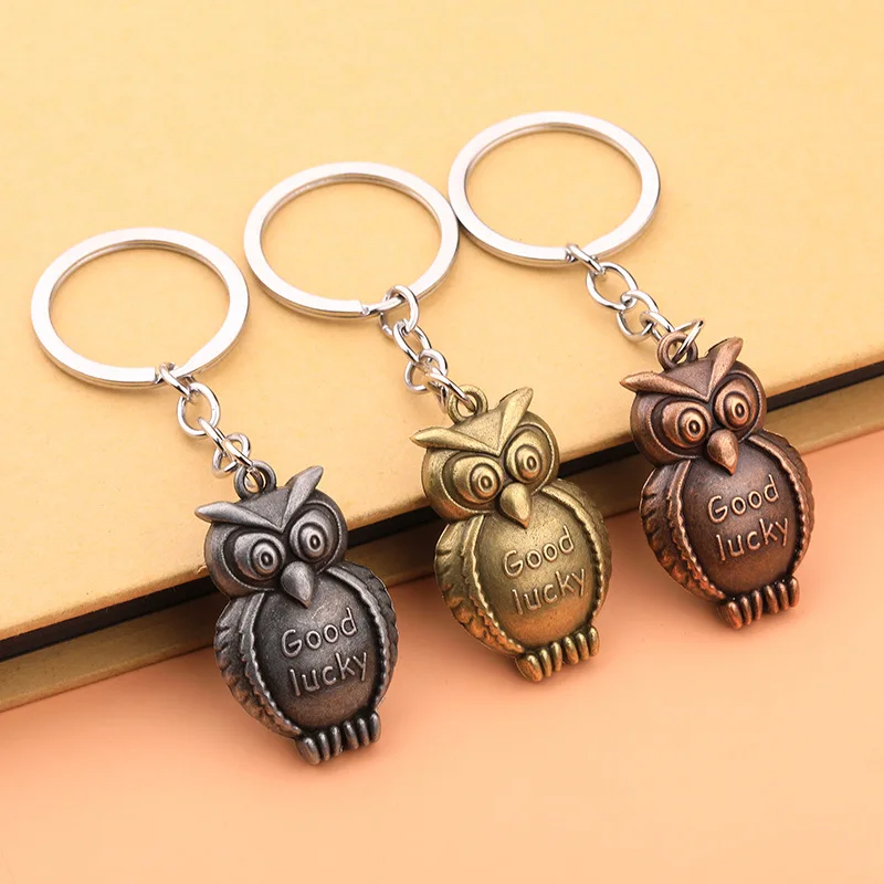 Новинка креативный брелок для ключей в виде совы животное мужской украшение