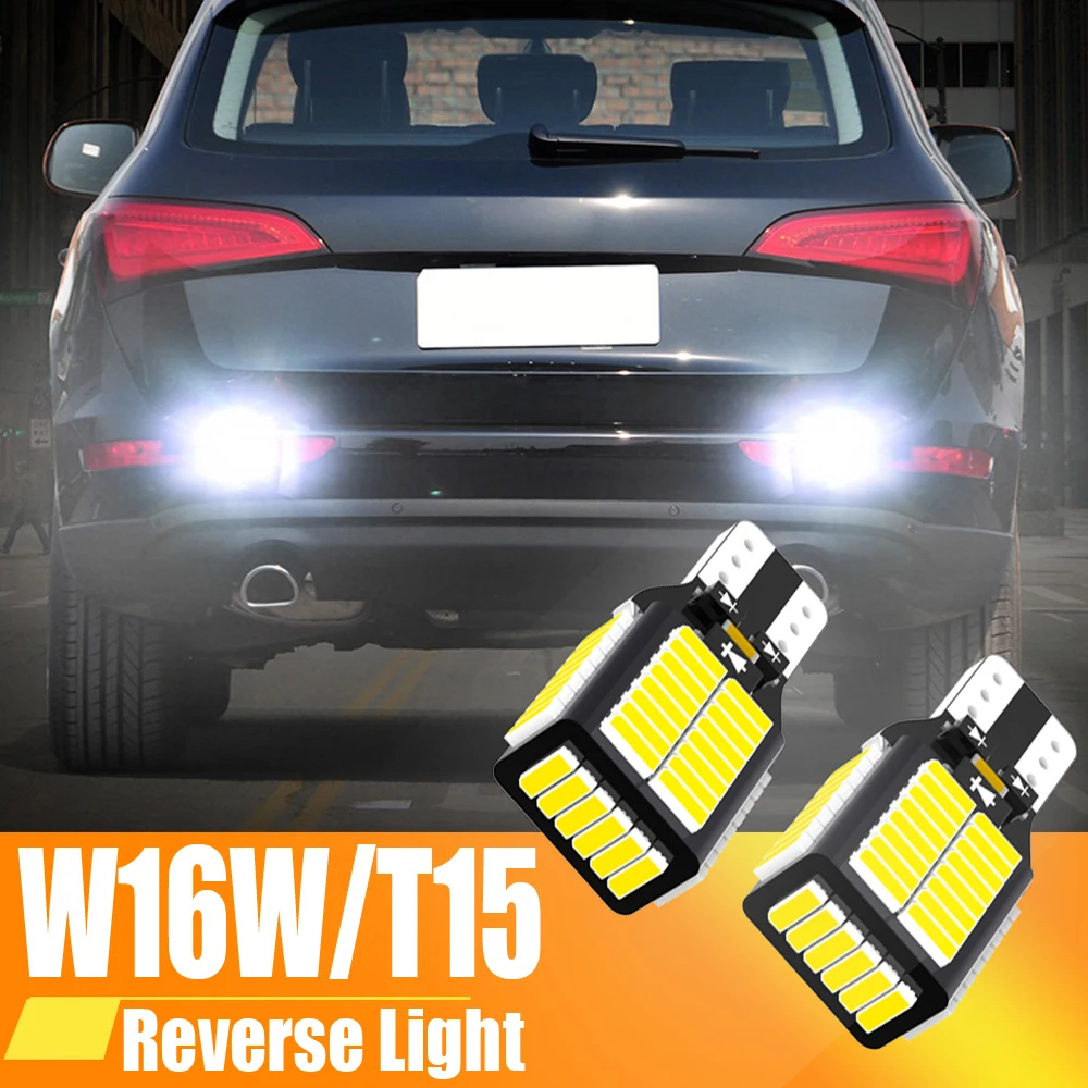 

2pcs LED Backup Light Blub Reverse Lamp W16W T15 921 Canbus No Error For Audi A1 8X A3 8P A4 B8 B9 A5 A6 C6 C7 A8 Q2 Q3 Q5 TT 8J