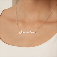 custom name stainless steel necklaces fashion personalized pendant jewelry chain necklace women jewelry exquisite birthday gift